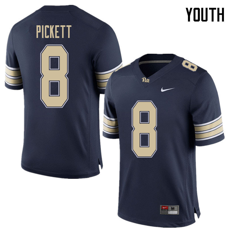 Youth #8 Kenny Pickett Pittsburgh Panthers College Football Jerseys Sale-Home Blue